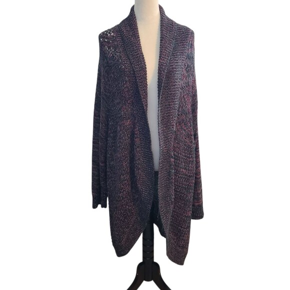Torrid Womens 4X Marled Open Front Shawl Collar Knit Cardigan Sweater Cozy Comfy - Picture 1 of 13